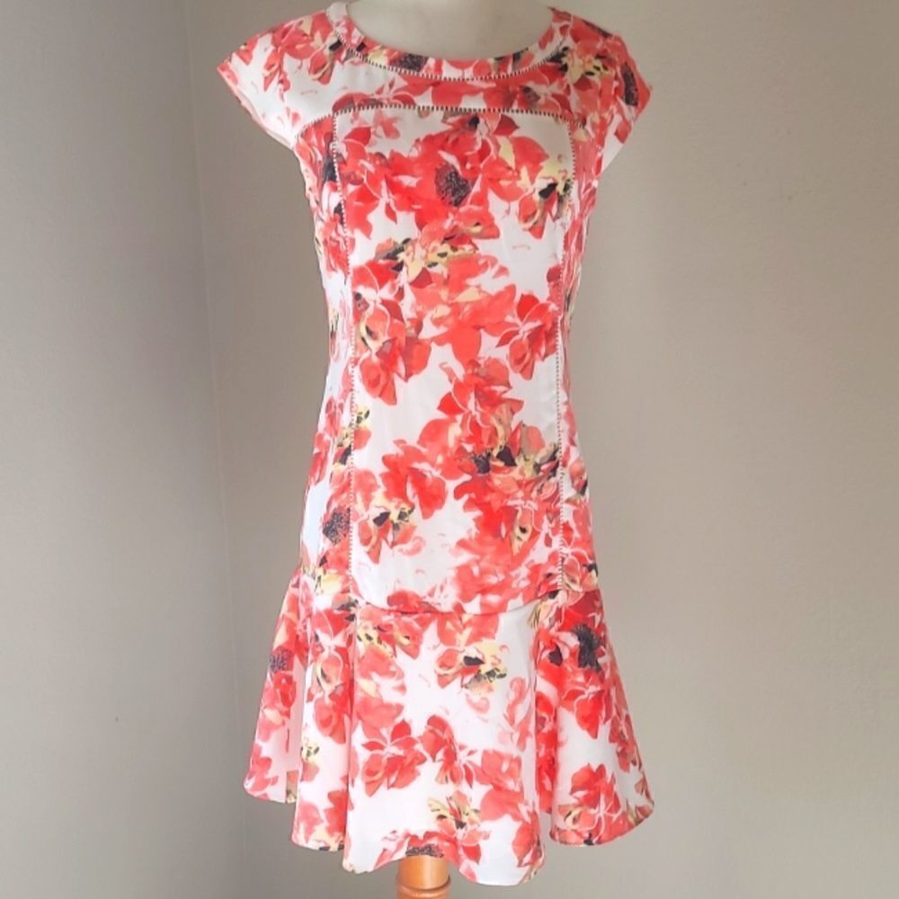 ‎DKNY floral midi dress size 4